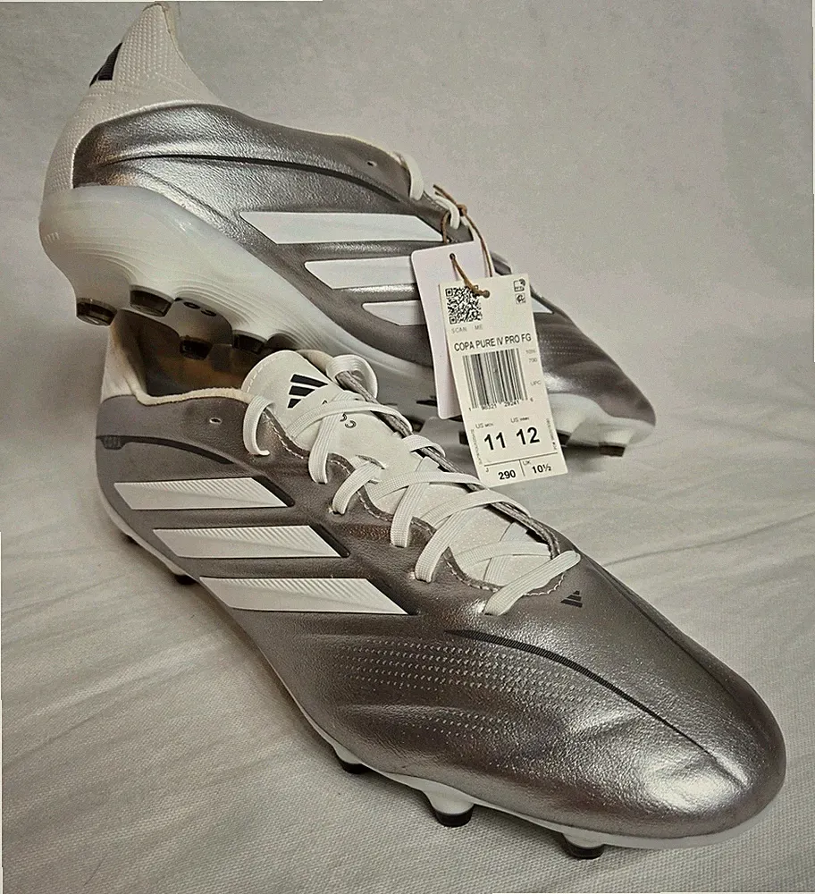 Adidas Copa Pure IV Pro Firm Ground FG Soccer Cleats Silver JQ0423 Men’s Size 11