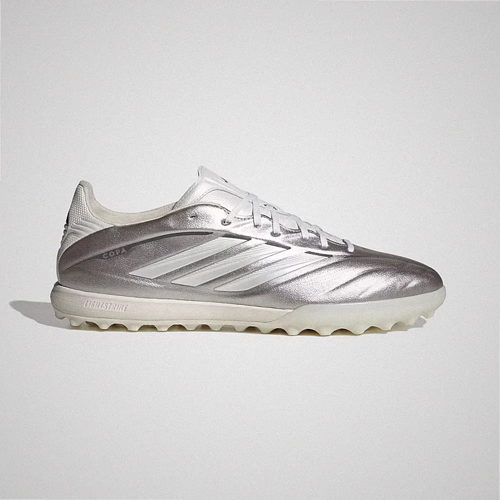 adidas Copa Pure IV Pro TF Mens Turf Soccer Shoes Taupe Metallic JS2559