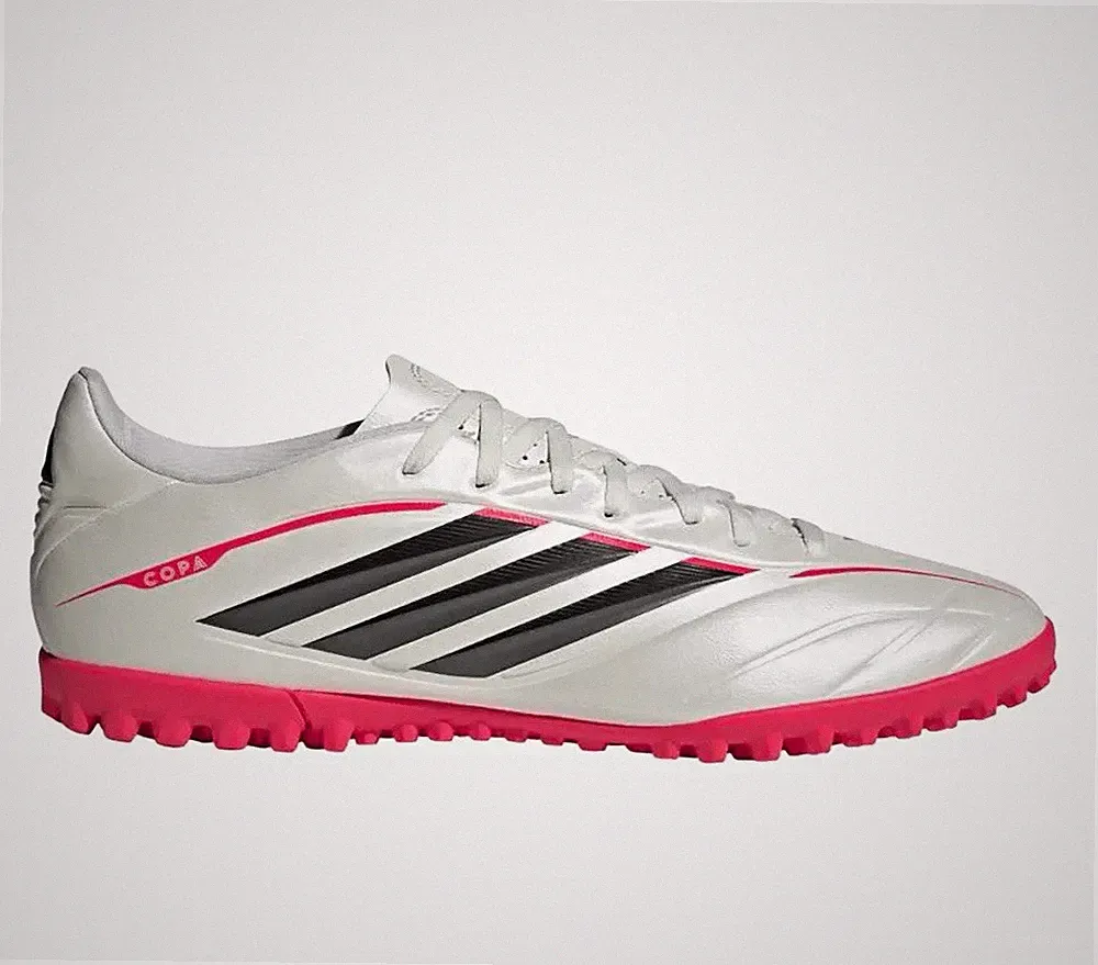 adidas Copa Pure Men’s Turf TF Soccer Shoes Lace-Up White/Black/Pink