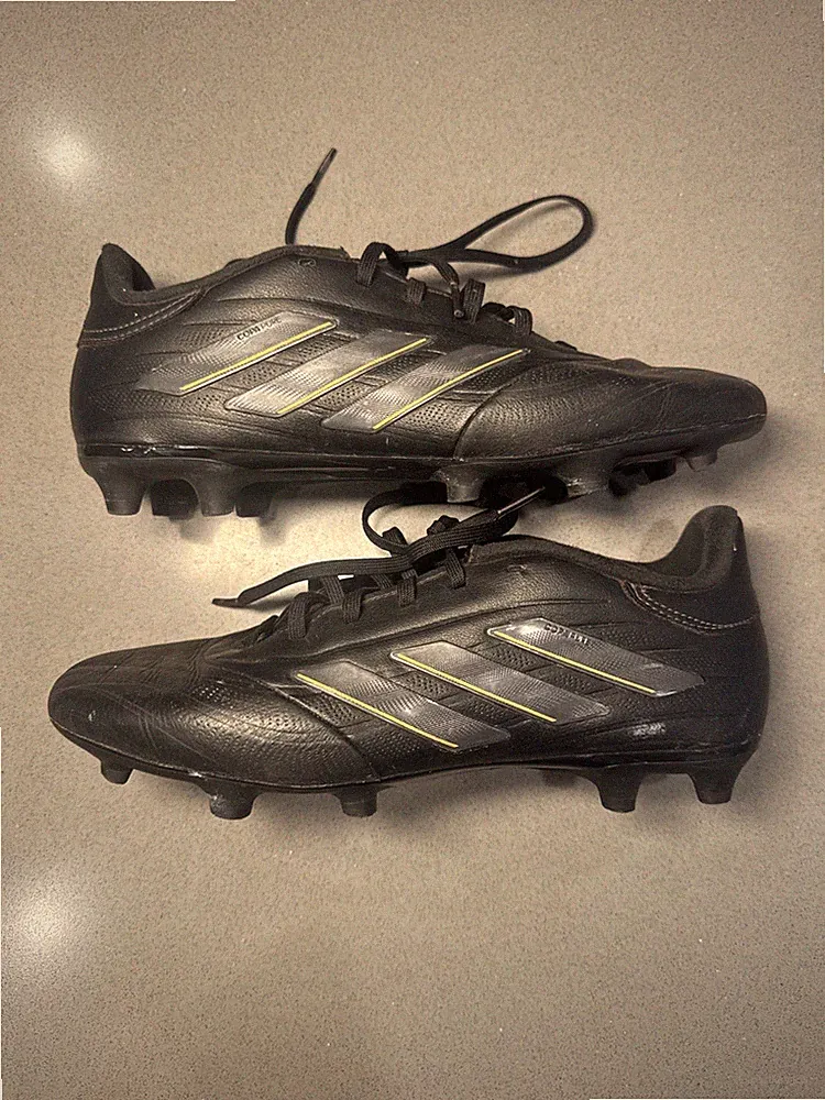 Adidas Copa Pure Soccer Shoes Men 8 Black Gold Cleats Firm Ground Football
