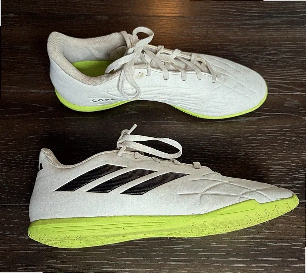 Adidas Copa Pure4 White Green Indoor Soccer Cleats Shoes GZ2537 Men’s Size 11