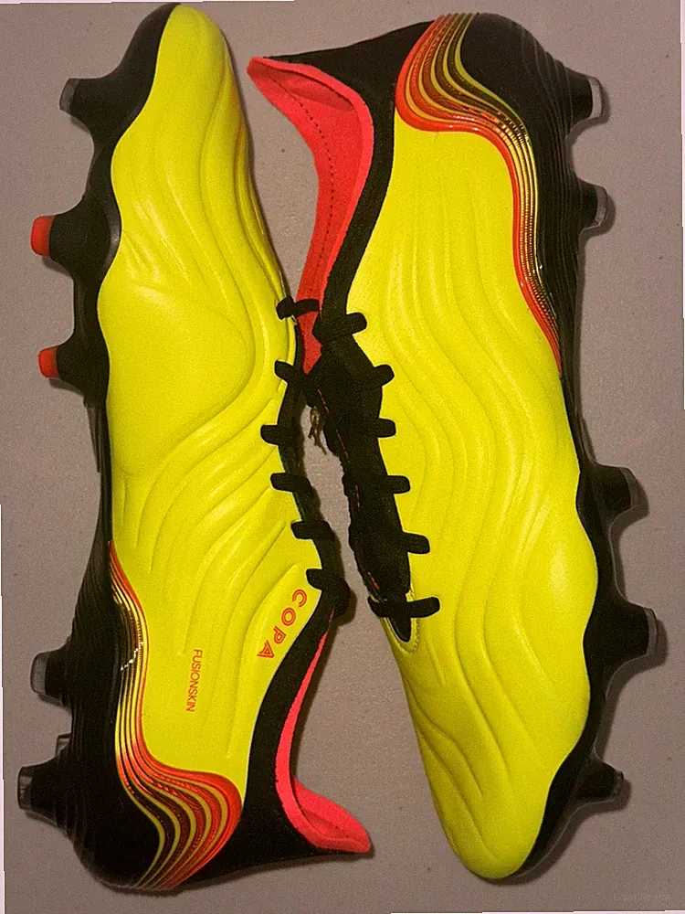 Adidas Copa Sense.1 FG Cleats K-Leather Soccer Solar Yellow GW3604 Mens