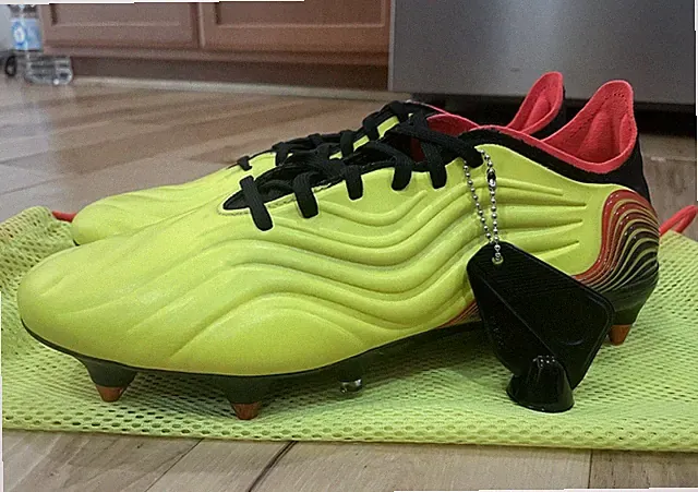 Adidas Copa Sense.1 SG Leather Soccer Cleats - Solar Yellow GY8935 - Size 8