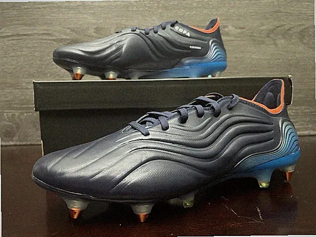 adidas Copa Sense.1 SG Navy Blue Orange Soccer Cleats Men's Size 10 GW4954 NWB!