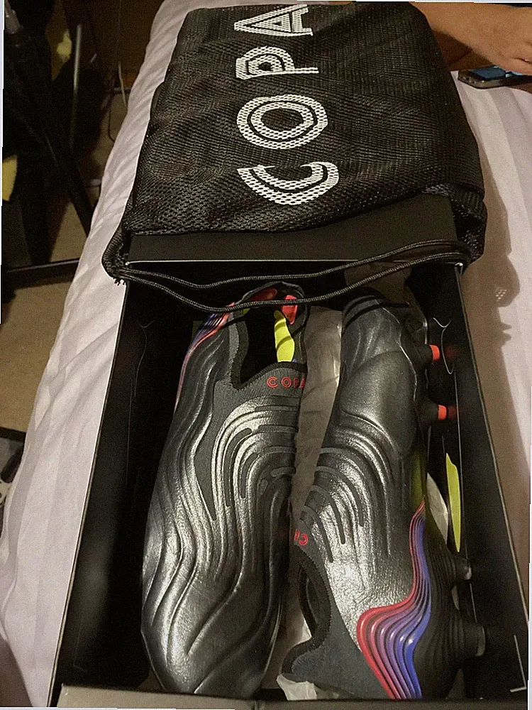 Adidas COPA SENSE+ FG Soccer Cleats Black.Grey Leather FY6222 U.S Mens 11.5 $275