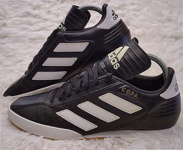 Adidas Copa Super Indoor Soccer Shoes Mens Sz 8.5 Black White Leather DB1881 EUC