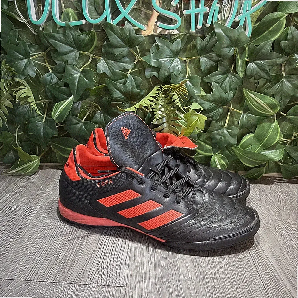 Adidas Copa Traxion 17.3 Black Orange Leather Soccer Cleats BB6100 Men's Sz 8.5