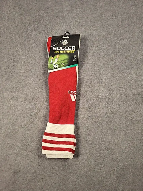 Adidas Copa Zone Cushion Soccer Socks Red/White Youth Unisex Small New