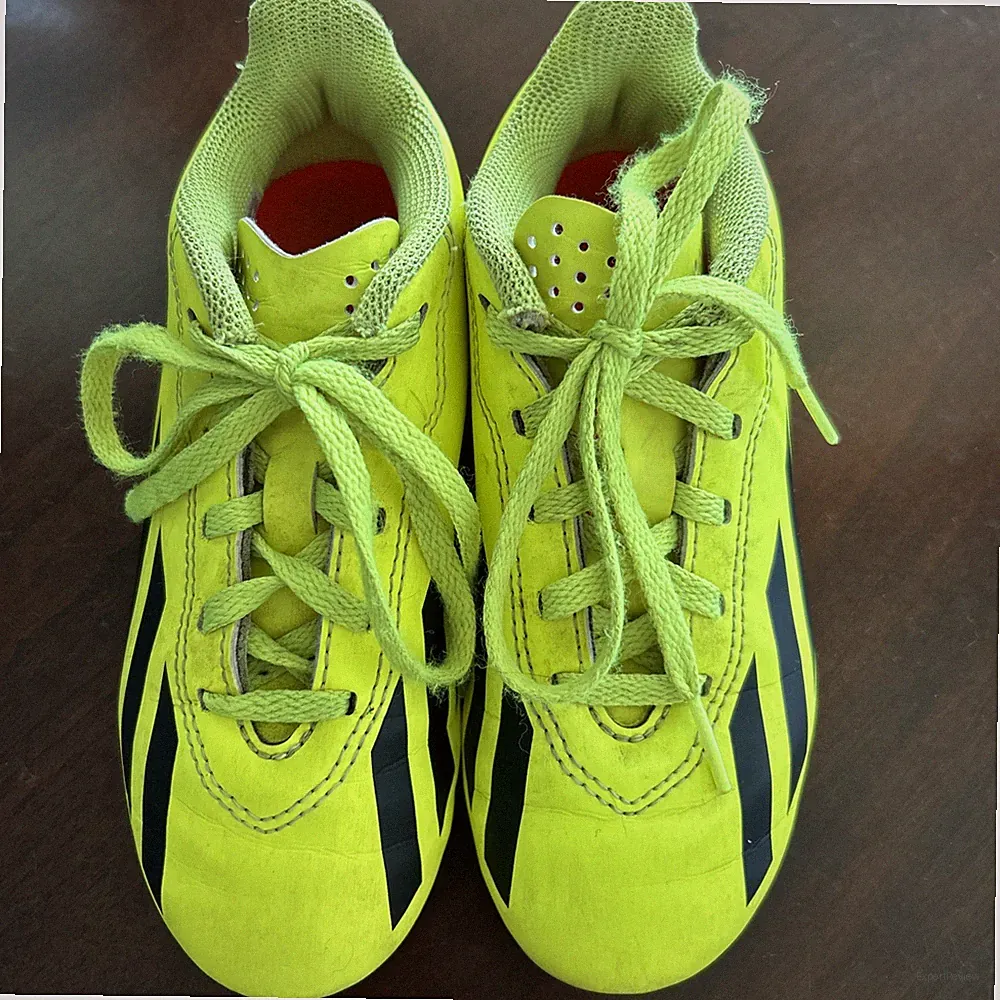 ADIDAS CRAZYFAST Soccer Cleats Boys SIze 12 Neon Green Shoes EUC