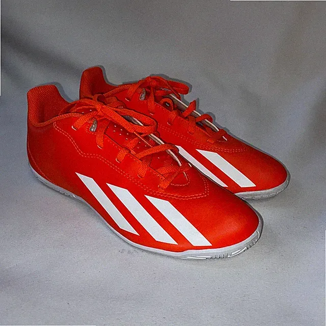 Adidas CRAZYFAST Soccer Cleats Turf Shoes Orange White Kids Size 4.5Y