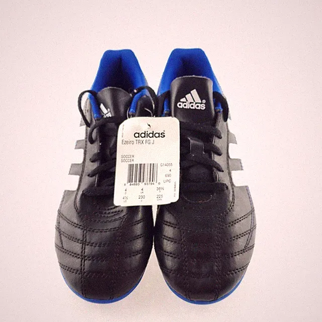 Adidas Ezeiro TRX FG J Blue Plastic Soccer Cleats Youth Size Lace Up USA Seller