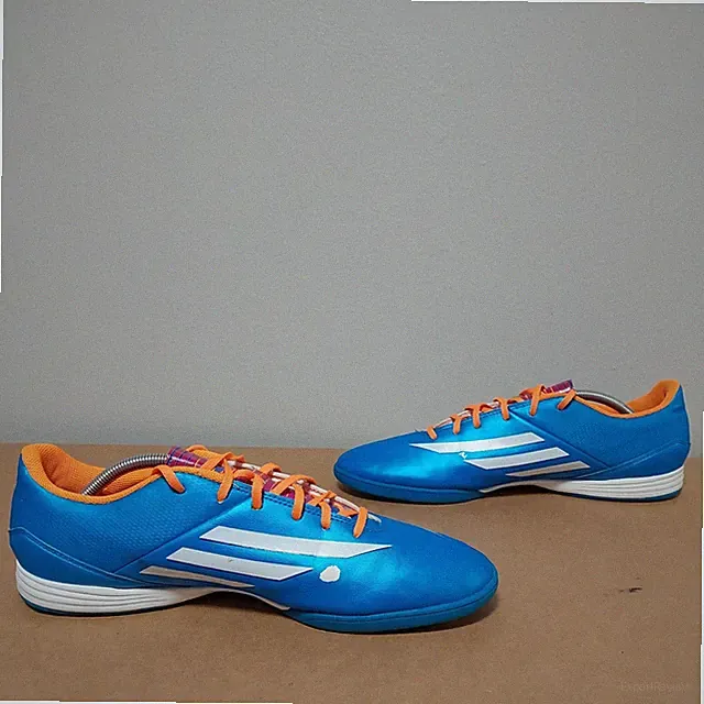 Adidas F10 Blue Orange Indoor Soccer Shoes Sneakers Cleats Lace Up Futbol Men 13