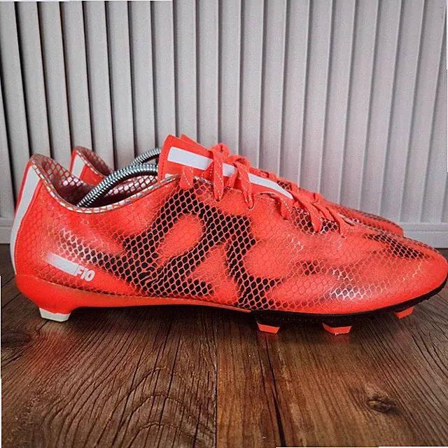 Adidas F10 FG Soccer Cleats Men Sz 13 Orange Athletic Football Boots Grass Field