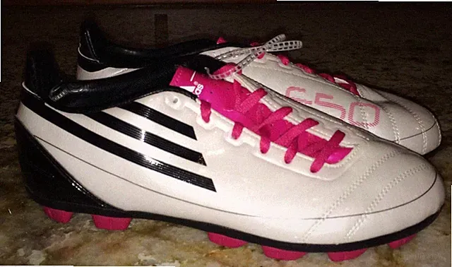 ADIDAS F10 TRX FG White Black Pink Soccer Cleats NEW Youth Girls Boys Sz 5.5