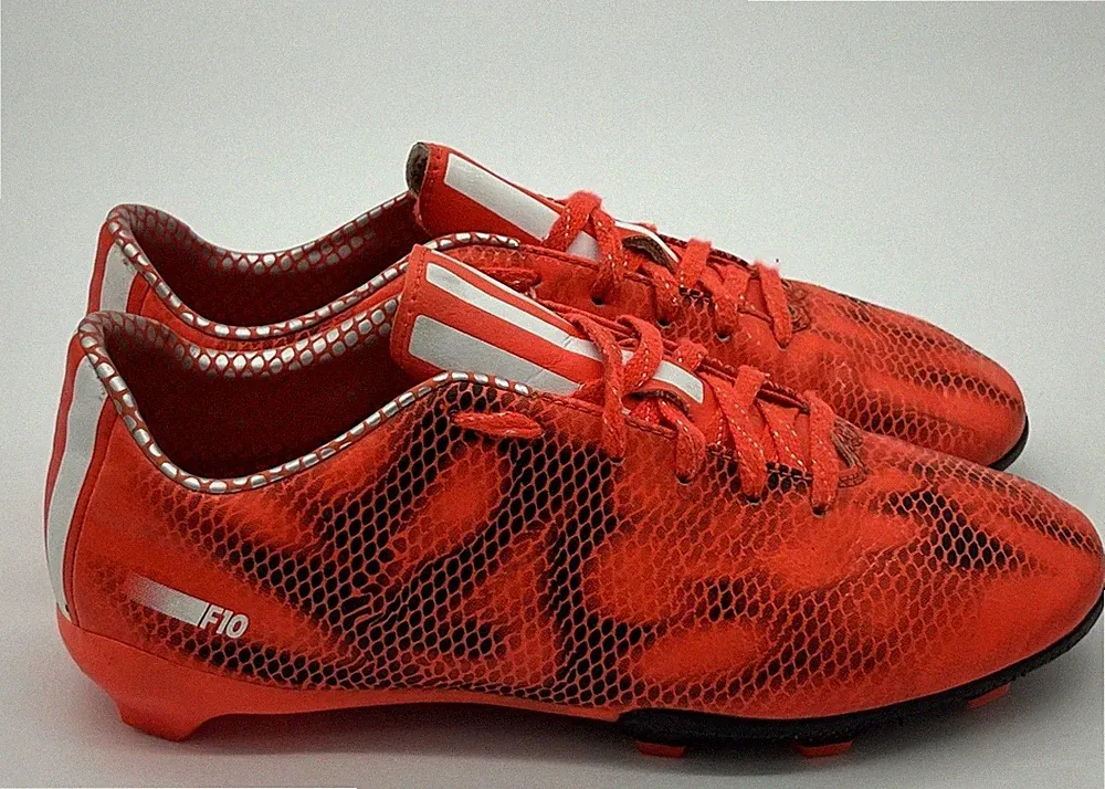 Adidas F10 Youth Soccer Cleats Sz 3.5 Bright Red w/ Black