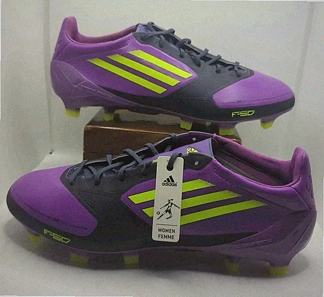 Adidas F50 Adizero TRX FG SYN Women's Soccer Cleat 7. 5 Purple Yellow V23959