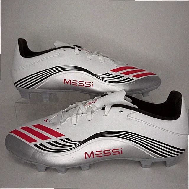 Adidas F50 Club FG MG Messi Soccer Cleats White Silver Men's Size 9.5 JP7443 NEW
