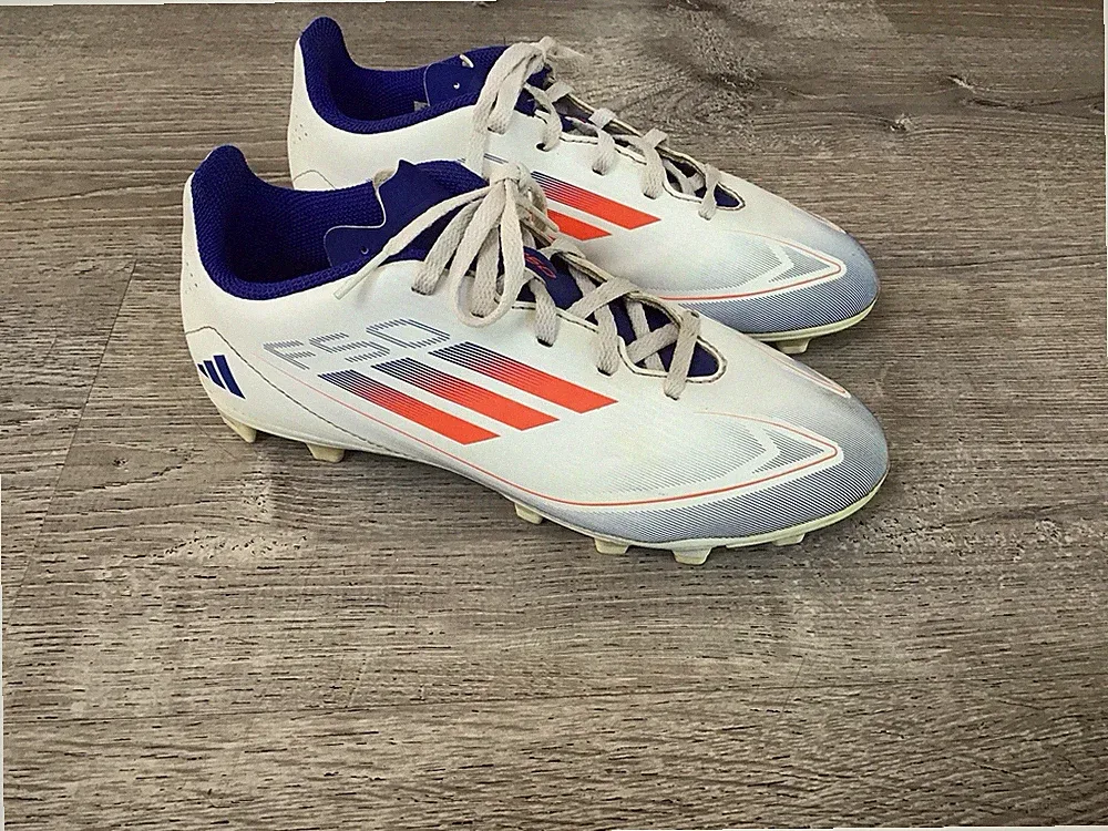 Adidas F50 Club Flexible Ground Soccer Youth Cleats Size 4.5 White IF1382