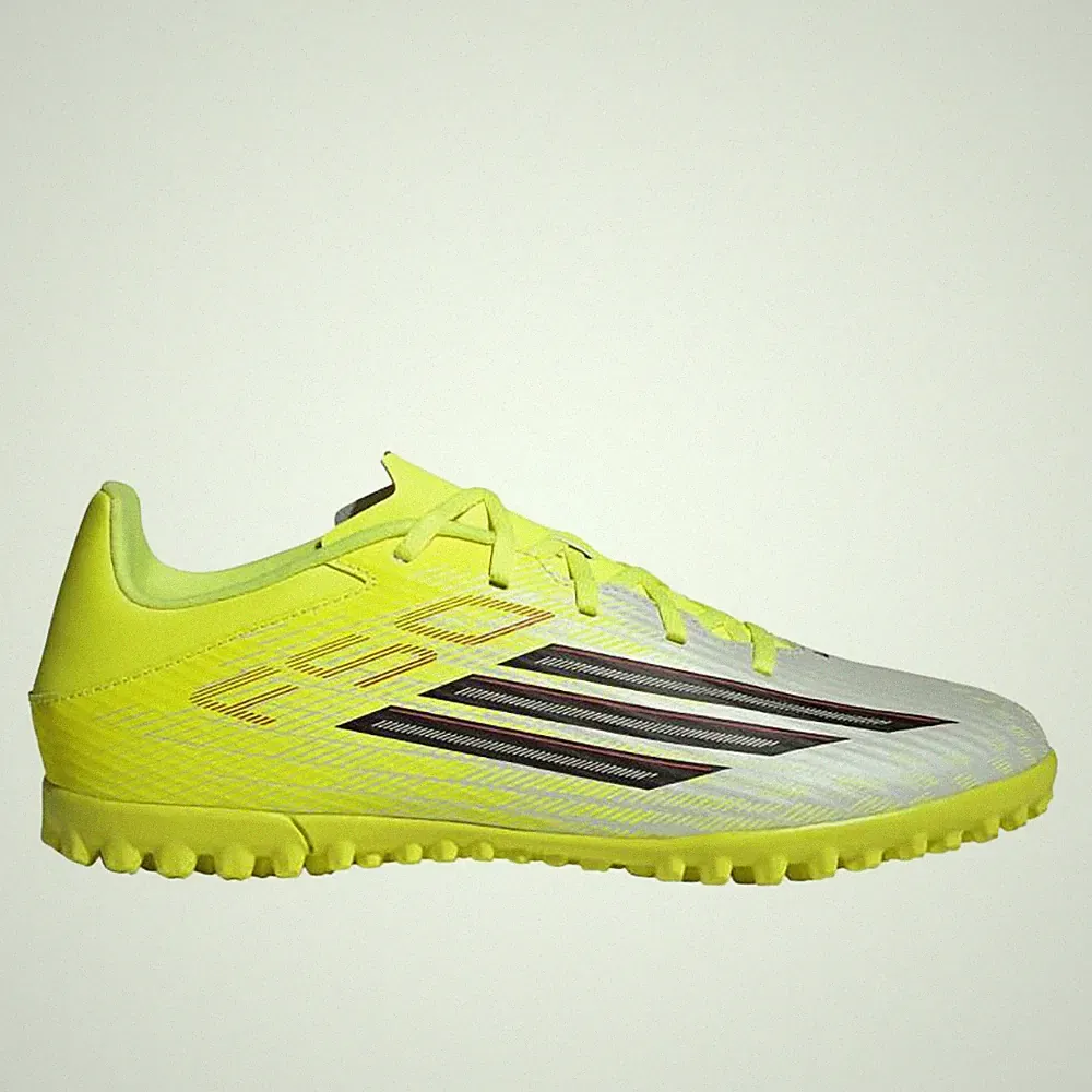 adidas F50 Club Turf Soccer Cleats Mens White, Yellow Sneakers Athletic Shoes JR