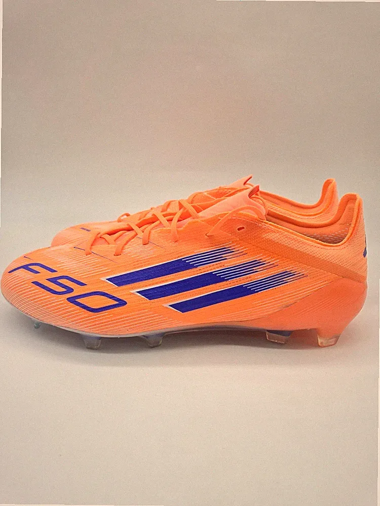 Adidas F50 Elite FG Beam Orange Lucid Blue Soccer Cleats JH7618 Men's Size 9