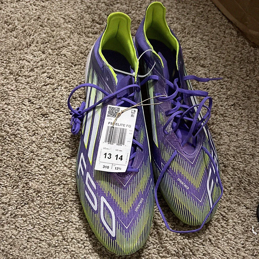 adidas F50 Elite FG Firm Ground Soccer Cleats JH7615 Men Sz 13 Women's Size 14
