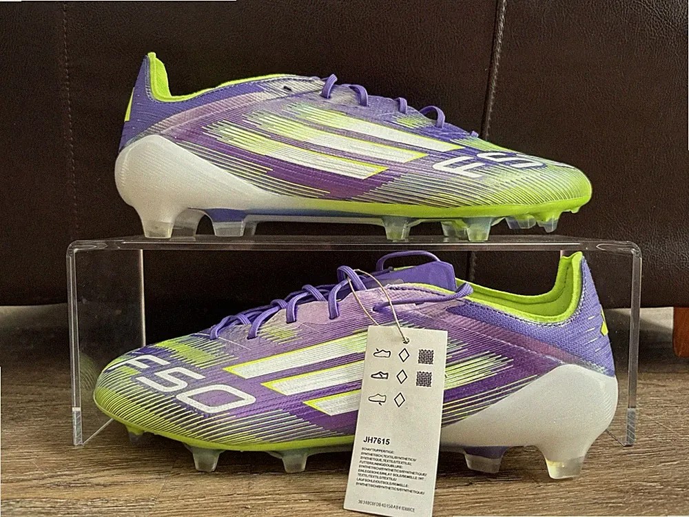 Adidas F50 Elite FG Firm Ground Soccer Cleats Purple Green Men’s Sz 13 JH7615