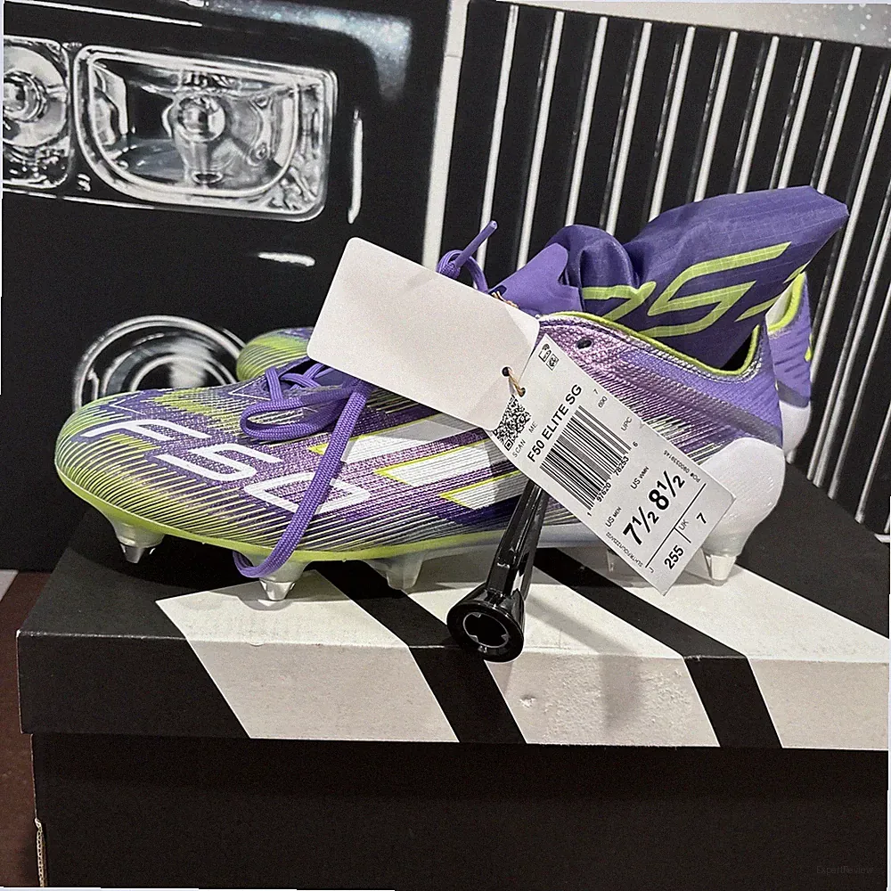 Adidas F50 Elite FG Firm Ground Soccer Cleats Purple Green Men Sz 7.5 JH7615 New