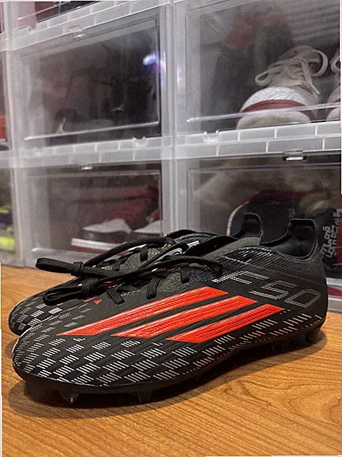 Adidas F50 Elite FG J Core Black Lucid Red JR8962 Soccer Cleats Sz 5.5Y/7W NWOB
