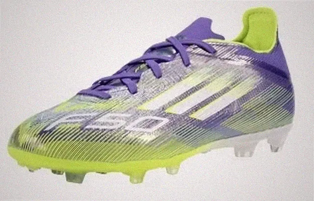 adidas F50 Elite FG Junior Firm Ground Soccer Cleat - Purple/White/Lemon - 5.5