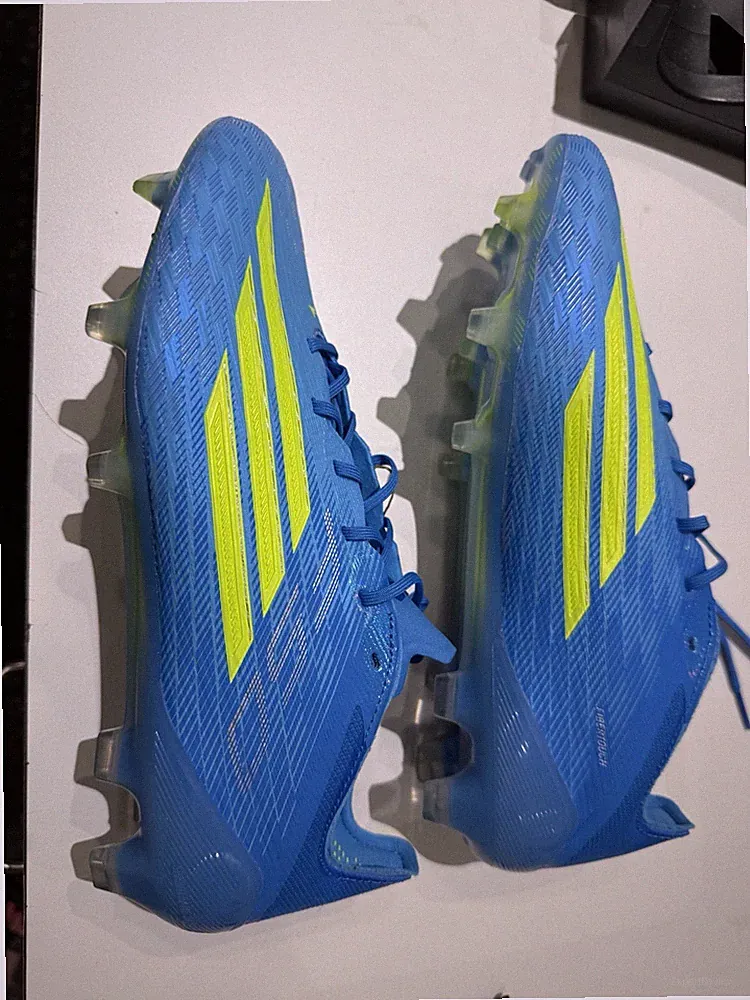 adidas F50 Elite FG Men’s Soccer Cleats Blue/Yellow Plastic Low Top Lace-Up