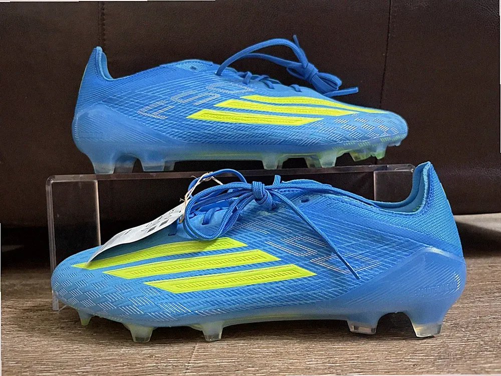 Adidas F50 Elite FG Soccer Cleats Lucid Ray Blue Yellow Men’s Sz 11.5 JR6450