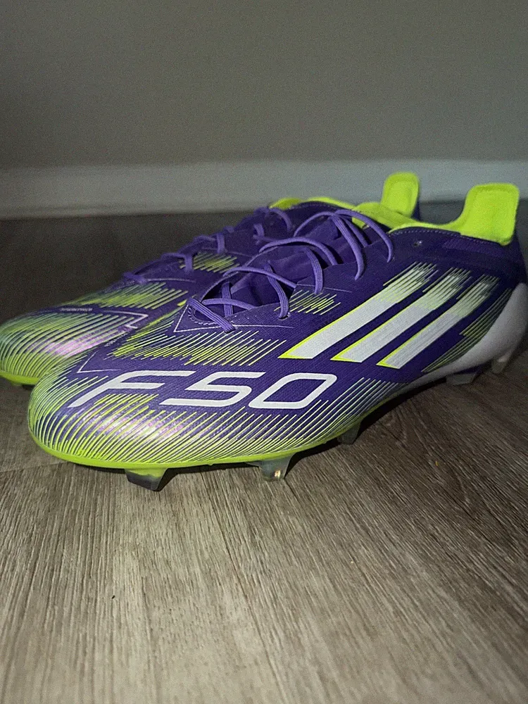 Adidas F50 Elite FG Soccer Cleats Purple Green JH7615 Mens Size 12.5