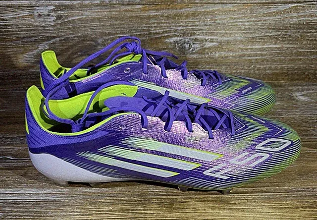 Adidas F50 Elite FG Soccer Cleats Purple Green JH7615 Mens Size 12.5 NWOB