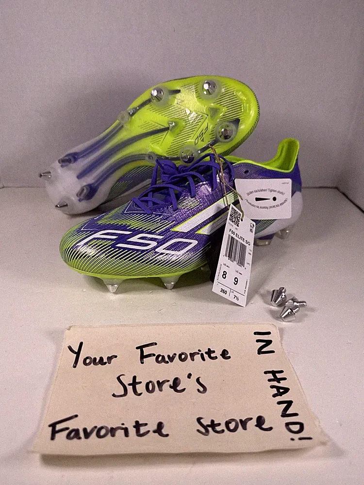 Adidas F50 ELITE FG Soccer Cleats Purple Green JH7633 Size Mens 8 Womens 9 RARE!