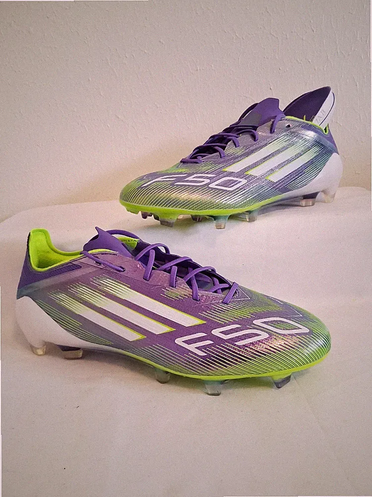 Adidas F50 Elite FG Soccer Cleats Purple Lucid Lemon JH7615 Mens Size 9.5