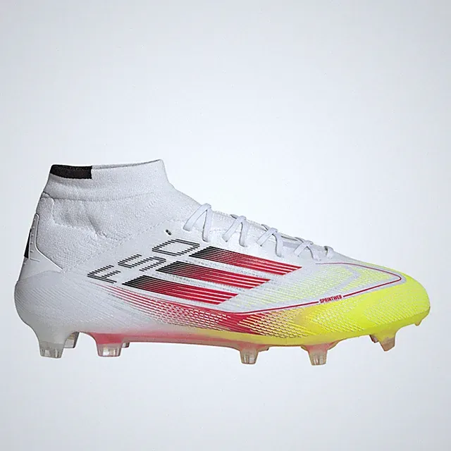 adidas F50 Elite Firm Ground Mid Soccer Cleats Womens White Sneakers Athletic Sh