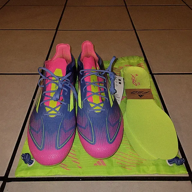 Adidas F50 Elite Firm Ground Soccer Cleat Boot Blue Pink IE1201 Men's Size 13.5
