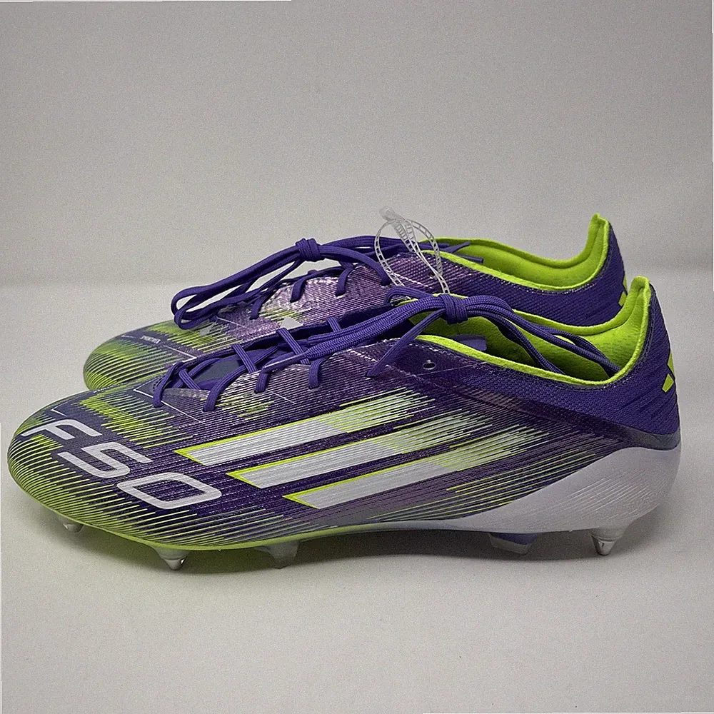 Adidas F50 Elite Firm Ground Soccer Cleats Purple White JH7615 Men's 13.5 New.