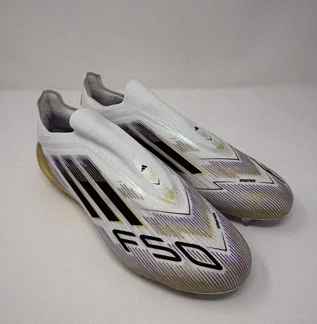 Adidas F50 Elite JH7625 Unisex White Gold Laceless FG Soccer Cleats Size 13