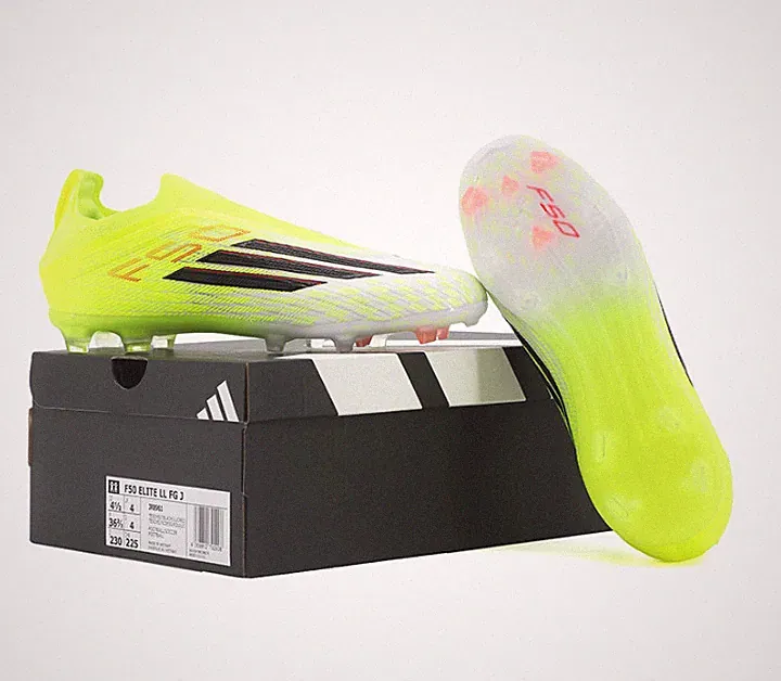 adidas F50 Elite Laceless FG Junior Youth Kids Soccer Cleats Solar Yellow JR8961