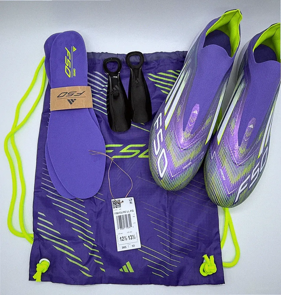 Adidas F50 Elite Laceless FG Radiant Glaze Pack Soccer Cleats JH7628 Men’s 12.5