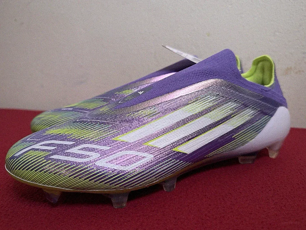 Adidas F50 Elite Laceless FG Soccer Cleats Purple Green JH7628 Size 5.5 NEW