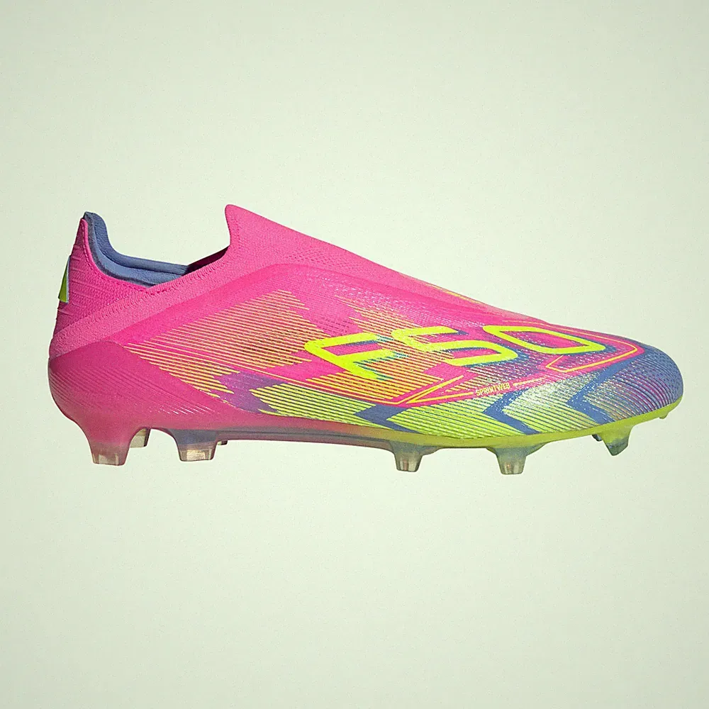 adidas F50 Elite Laceless Firm Ground Soccer Cleats Mens Pink Sneakers Athletic