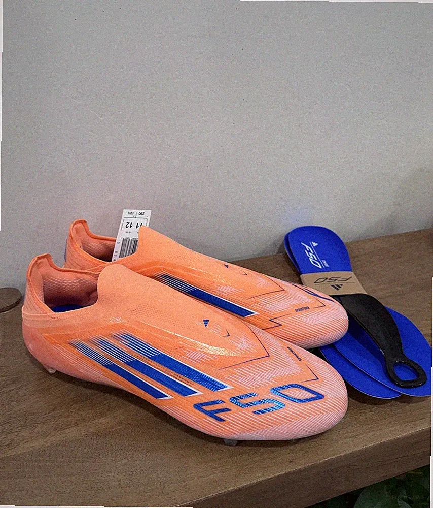 Adidas F50 Elite Laceless Firm Ground Soccer Cleats Orange Mens Size 11 JH7626