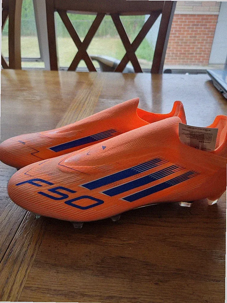 Adidas F50 Elite Laceless Firm Ground Soccer Cleats Orange Mens Size 8.5