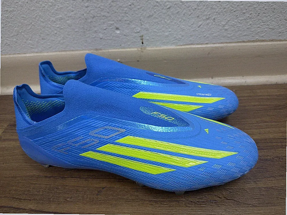 Adidas F50 Elite LL FG/MG Mens Soccer Cleats Blue Yellow Laceless JR6461 Size 13