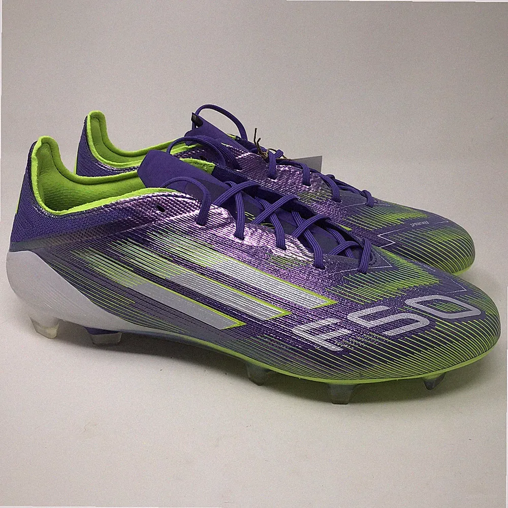 ADIDAS F50 ELITE LL FG PRO SOCCER CLEATS PURPLE LEMON WHITE JH7628 MENS 7.5