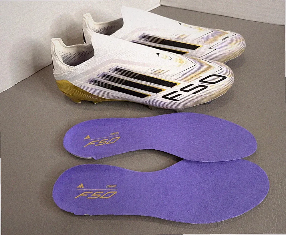 Adidas F50 Elite LL FG Size 11.5 Men’s Soccer Cleats Style JH7625 Extra Insoles