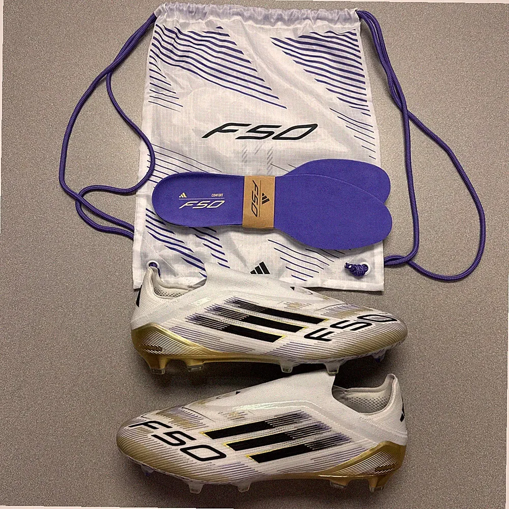Adidas F50 Elite LL FG White Gold Soccer Cleats Laceless JH7625 Men’s Sz 13 NEW
