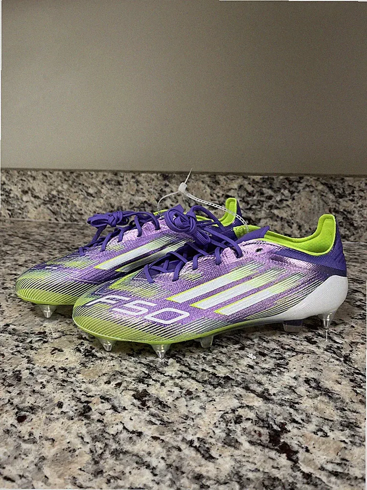 adidas F50 Elite Mens US 8 SG Soft Ground Soccer Cleats Purple Green SKU JH7633